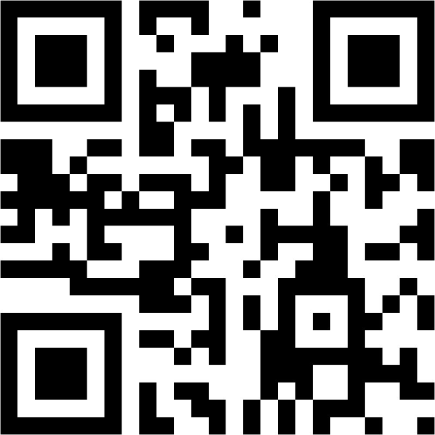Schwarzer und weißer QR-Code auf weißem Hintergrund, der zum Speichern und Scannen von Kontaktdaten wie Name, Adresse und Telefonnummer verwendet wird.