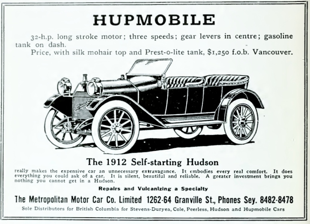 Eine Werbung mit einem Auto und begleitendem Text.