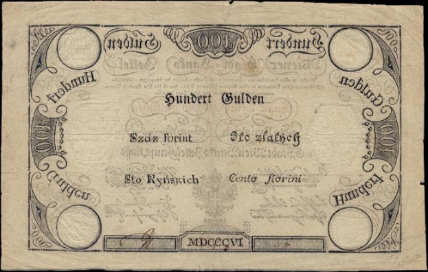 Deutsche 100-Pfennig-Banknote mit schwarzem Hintergrund und einem Porträt eines Mannes sowie der Aufschrift "100 Pfennig".