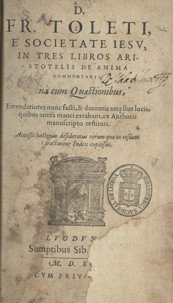 Altes Buch mit einem Stempel, Text und einem Bild, das einen vintage-Look hat.