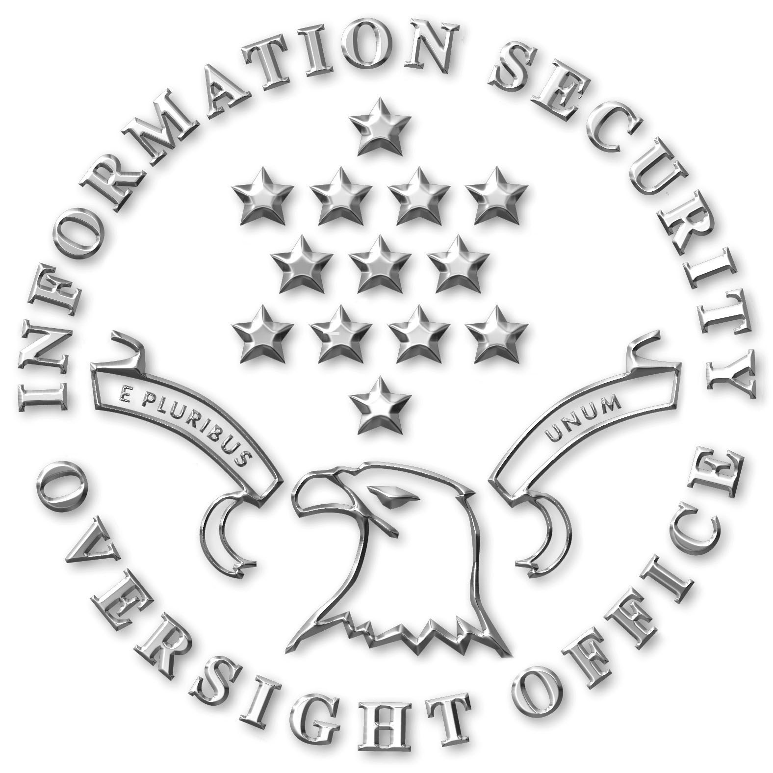 Logo des Informationssicherheitsaufsichtsamtes mit einem Schild, einem Weißkopfseeadler, einem Lorbeerkranz und der schwarzen Schrift 'Informationssicherheitsaufsicht' auf einem weißen Hintergrund.